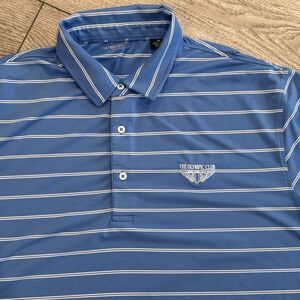 The Olympic Club Golf Polo Shirt Mens XL Blue Performance Bamboo Preppy Athletic